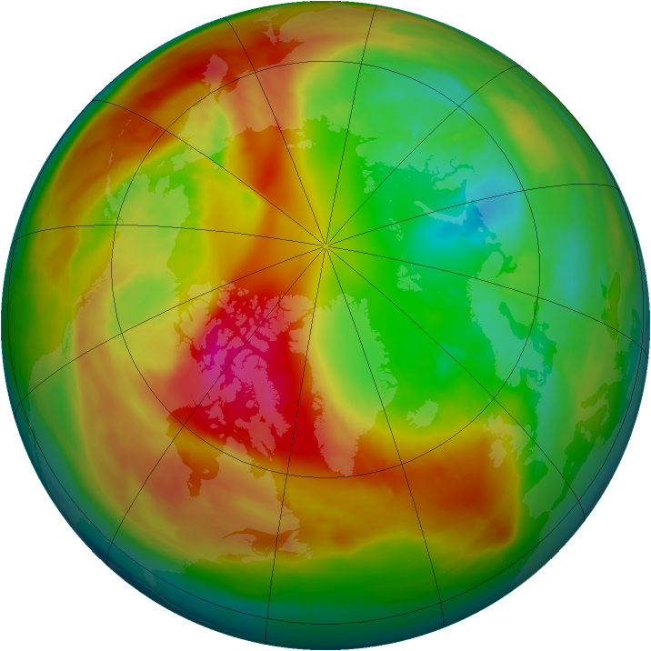 Arctic ozone map for 23 February 2014